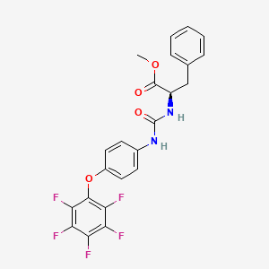 molecular formula C23H17F5N2O4 B7760360 methyl (2R)-2-[[4-(2,3,4,5,6-pentafluorophenoxy)phenyl]carbamoylamino]-3-phenylpropanoate 