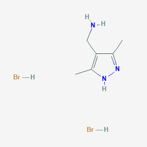 molecular formula C6H13Br2N3 B7760392 (3,5-dimethyl-1H-pyrazol-4-yl)methanamine dihydrobromide 