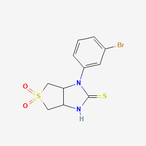 molecular formula C11H11BrN2O2S2 B7760411 1-(3-bromophenyl)tetrahydro-1H-thieno[3,4-d]imidazole-2(3H)-thione 5,5-dioxide 