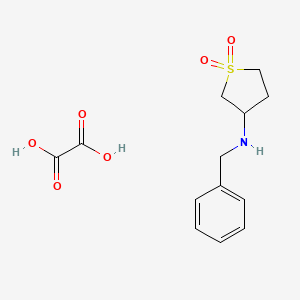 molecular formula C13H17NO6S B7760430 3-(Benzylamino)tetrahydrothiophene 1,1-dioxide oxalate 