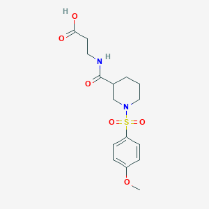 molecular formula C16H22N2O6S B7760522 N-({1-[(4-methoxyphenyl)sulfonyl]piperidin-3-yl}carbonyl)-beta-alanine 