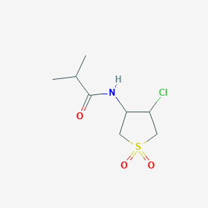 molecular formula C8H14ClNO3S B7760557 N-(4-chloro-1,1-dioxidotetrahydrothiophen-3-yl)-2-methylpropanamide 