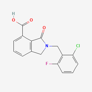 molecular formula C16H11ClFNO3 B7760662 2-(2-Chloro-6-fluorobenzyl)-3-oxoisoindoline-4-carboxylic acid 
