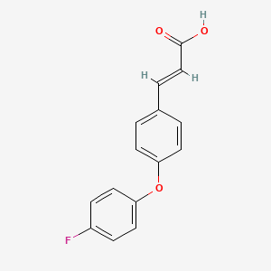molecular formula C15H11FO3 B7761059 3-[4-(4-fluorophenoxy)phenyl]prop-2-enoic Acid 