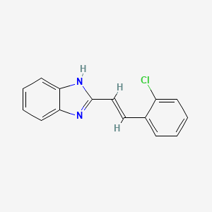 molecular formula C15H11ClN2 B7761069 2-(2-氯苯乙烯基)-1H-苯并咪唑 