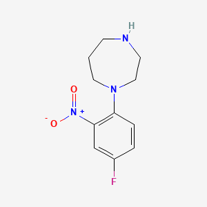 molecular formula C11H14FN3O2 B7761088 1-(4-Fluoro-2-nitrophenyl)-1,4-diazepane 