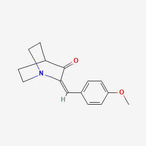 molecular formula C15H17NO2 B7761156 (2E)-2-[(4-methoxyphenyl)methylidene]-1-azabicyclo[2.2.2]octan-3-one 