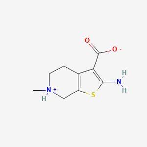 molecular formula C9H12N2O2S B7761338 2-Amino-6-methyl-4,5,6,7-tetrahydrothieno[2,3-c]pyridin-6-ium-3-carboxylate 