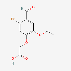 molecular formula C11H11BrO5 B7761476 (5-Bromo-2-ethoxy-4-formylphenoxy)acetic acid CAS No. 486994-21-2