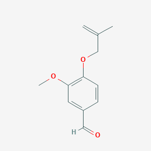 molecular formula C12H14O3 B7761575 3-Methoxy-4-[(2-methylprop-2-en-1-yl)oxy]benzaldehyde 
