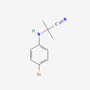 molecular formula C10H11BrN2 B7761580 2-(4-Bromophenylamino)-2-methylpropanenitrile 