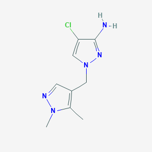 4-chloro-1-[(1,5-dimethyl-1H-pyrazol-4-yl)methyl]-1H-pyrazol-3-amine
