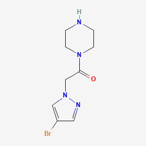 molecular formula C9H13BrN4O B7761682 2-(4-bromo-1H-pyrazol-1-yl)-1-(1-piperazinyl)Ethanone CAS No. 1006348-89-5