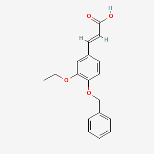 molecular formula C18H18O4 B7761719 (E)-3-(4-(Benzyloxy)-3-ethoxyphenyl)acrylic acid 
