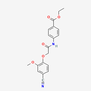 Ethyl 4-{[(4-cyano-2-methoxyphenoxy)acetyl]amino}benzoate