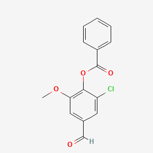 molecular formula C15H11ClO4 B7761737 2-Chloro-4-formyl-6-methoxyphenyl benzoate CAS No. 832674-53-0