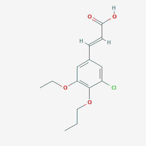 3-(3-Chloro-5-ethoxy-4-propoxyphenyl)prop-2-enoic acid