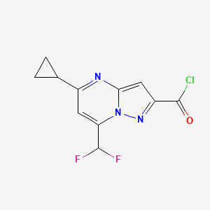 5-Cyclopropyl-7-(difluoromethyl)pyrazolo[1,5-a]pyrimidine-2-carbonyl chloride