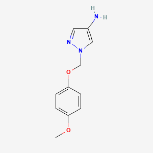 1-[(4-methoxyphenoxy)methyl]-1H-pyrazol-4-amine