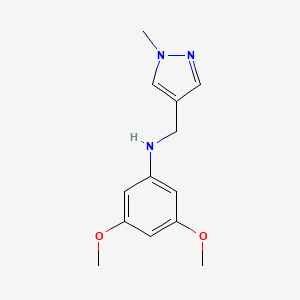 molecular formula C13H17N3O2 B7761793 3,5-dimethoxy-N-[(1-methylpyrazol-4-yl)methyl]aniline 