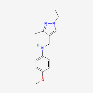 N-((1-Ethyl-3-methyl-1H-pyrazol-4-yl)methyl)-4-methoxyaniline
