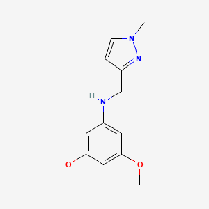molecular formula C13H17N3O2 B7761811 3,5-dimethoxy-N-[(1-methylpyrazol-3-yl)methyl]aniline 