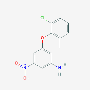 molecular formula C13H11ClN2O3 B7761870 3-(2-Chloro-6-methylphenoxy)-5-nitroaniline 