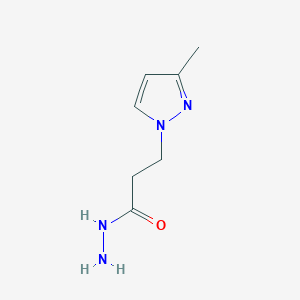 molecular formula C7H12N4O B7761877 3-(3-methyl-1H-pyrazol-1-yl)propanehydrazide CAS No. 512809-82-4