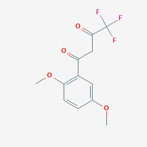 molecular formula C12H11F3O4 B7761884 1-(2,5-Dimethoxyphenyl)-4,4,4-trifluorobutane-1,3-dione 