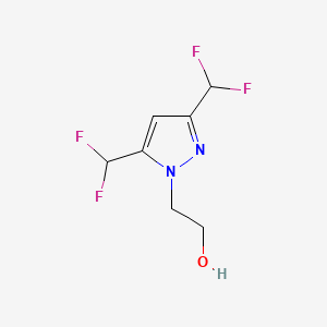 molecular formula C7H8F4N2O B7761912 2-[3,5-Bis(difluoromethyl)-1H-pyrazol-1-YL]ethanol 