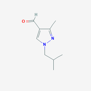 molecular formula C9H14N2O B7761934 3-methyl-1-(2-methylpropyl)-1H-pyrazole-4-carbaldehyde 