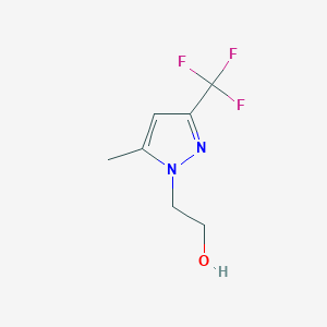 molecular formula C7H9F3N2O B7761938 2-[5-Methyl-3-(trifluoromethyl)-1H-pyrazol-1-YL]ethanol 
