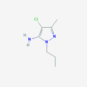 molecular formula C7H12ClN3 B7761944 4-chloro-3-methyl-1-propyl-1H-pyrazol-5-amine 