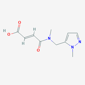 molecular formula C10H13N3O3 B7761957 4-(Methyl((1-methyl-1H-pyrazol-5-yl)methyl)amino)-4-oxobut-2-enoic acid 