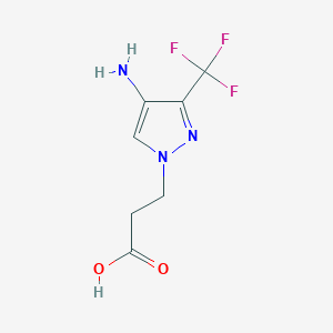 3-[4-amino-3-(trifluoromethyl)-1H-pyrazol-1-yl]propanoic acid