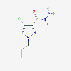 molecular formula C7H11ClN4O B7762005 4-Chloro-1-propyl-1H-pyrazole-3-carbohydrazide 