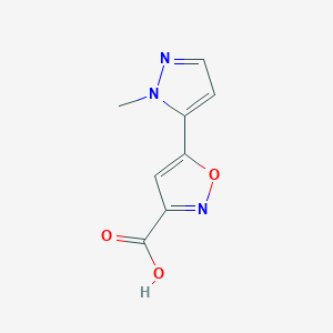 molecular formula C8H7N3O3 B7762006 5-(1-Methyl-1H-pyrazol-5-YL)isoxazole-3-carboxylic acid 