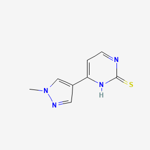 molecular formula C8H8N4S B7762011 4-(1-methyl-1H-pyrazol-4-yl)pyrimidine-2-thiol 