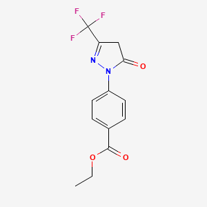 ethyl 4-[5-oxo-3-(trifluoromethyl)-4,5-dihydro-1H-pyrazol-1-yl]benzoate