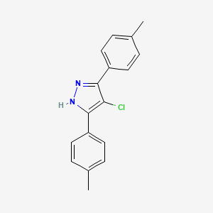 molecular formula C17H15ClN2 B7762120 4-chloro-3,5-bis(4-methylphenyl)-1H-pyrazole 