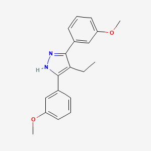 molecular formula C19H20N2O2 B7762135 4-ethyl-3,5-bis(3-methoxyphenyl)-1H-pyrazole CAS No. 1159989-41-9