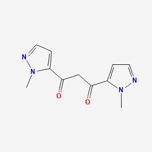 molecular formula C11H12N4O2 B7762158 1,3-bis(1-methyl-1H-pyrazol-5-yl)propane-1,3-dione 