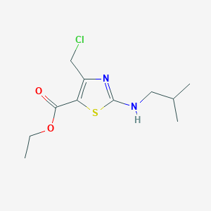 molecular formula C11H17ClN2O2S B7762201 Ethyl 4-(chloromethyl)-2-(isobutylamino)thiazole-5-carboxylate 