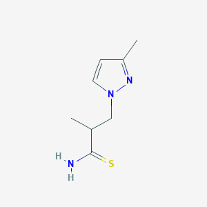 2-methyl-3-(3-methyl-1H-pyrazol-1-yl)propanethioamide