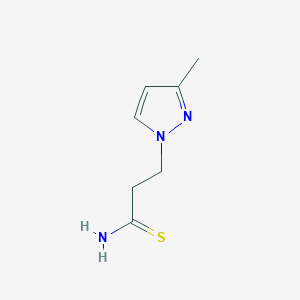 molecular formula C7H11N3S B7762228 3-(3-methyl-1H-pyrazol-1-yl)propanethioamide CAS No. 1006334-11-7