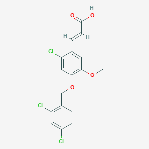 (2E)-3-{2-Chloro-4-[(2,4-dichlorobenzyl)oxy]-5-methoxyphenyl}acrylic acid