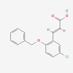 molecular formula C16H13ClO3 B7762252 (2E)-3-[2-(Benzyloxy)-5-chlorophenyl]acrylic acid 