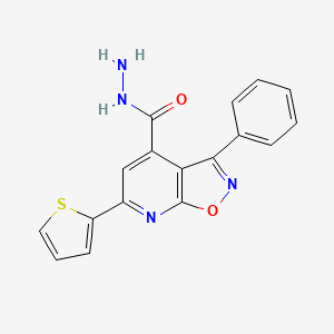 3-Phenyl-6-(thiophen-2-yl)isoxazolo[5,4-b]pyridine-4-carbohydrazide