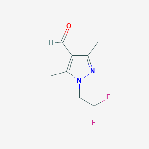 molecular formula C8H10F2N2O B7762307 1-(2,2-Difluoroethyl)-3,5-dimethyl-1H-pyrazole-4-carbaldehyde 