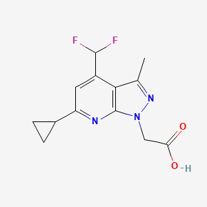 2-(6-Cyclopropyl-4-(difluoromethyl)-3-methyl-1H-pyrazolo[3,4-b]pyridin-1-yl)acetic acid